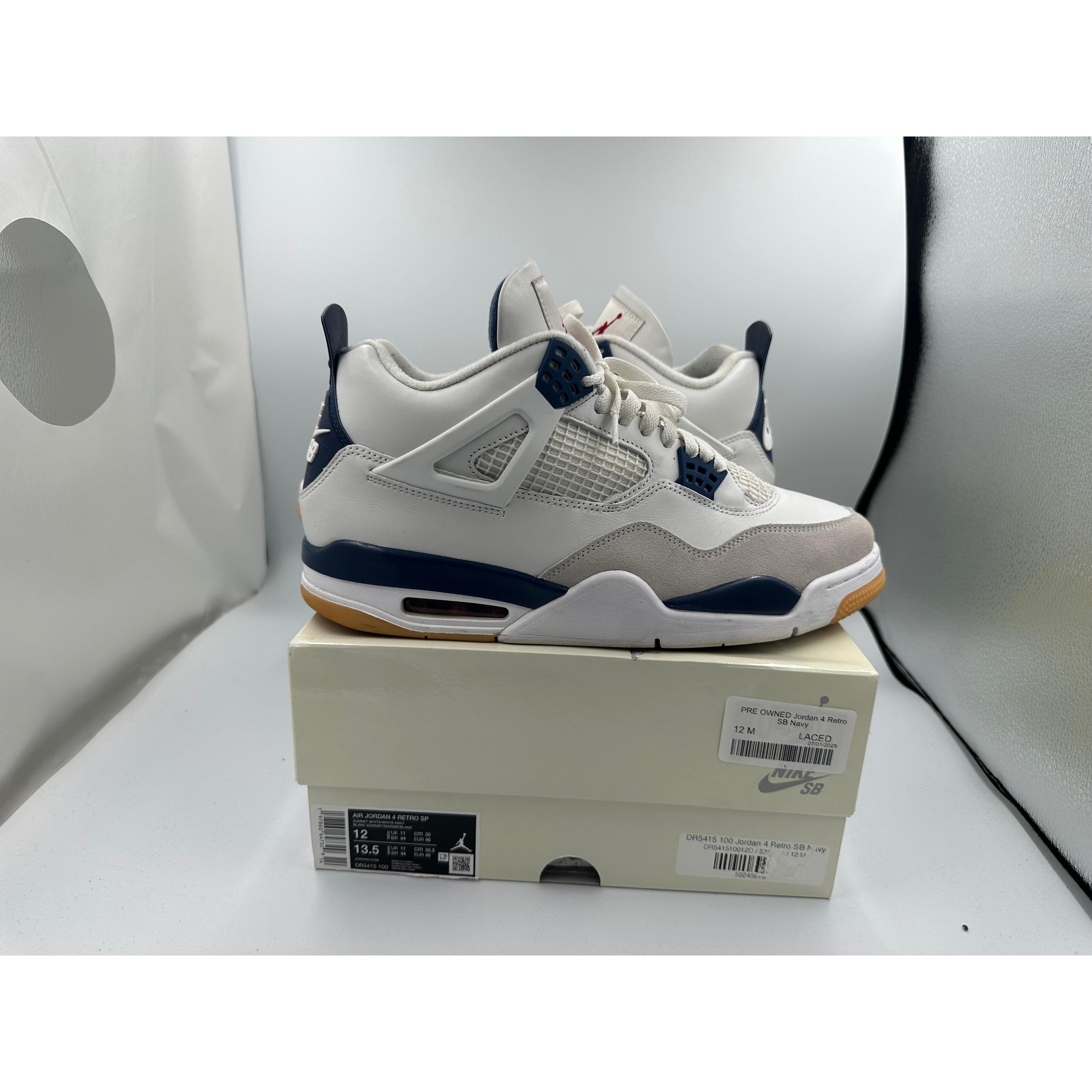 PRE OWNED Jordan 4 Retro SB Navy