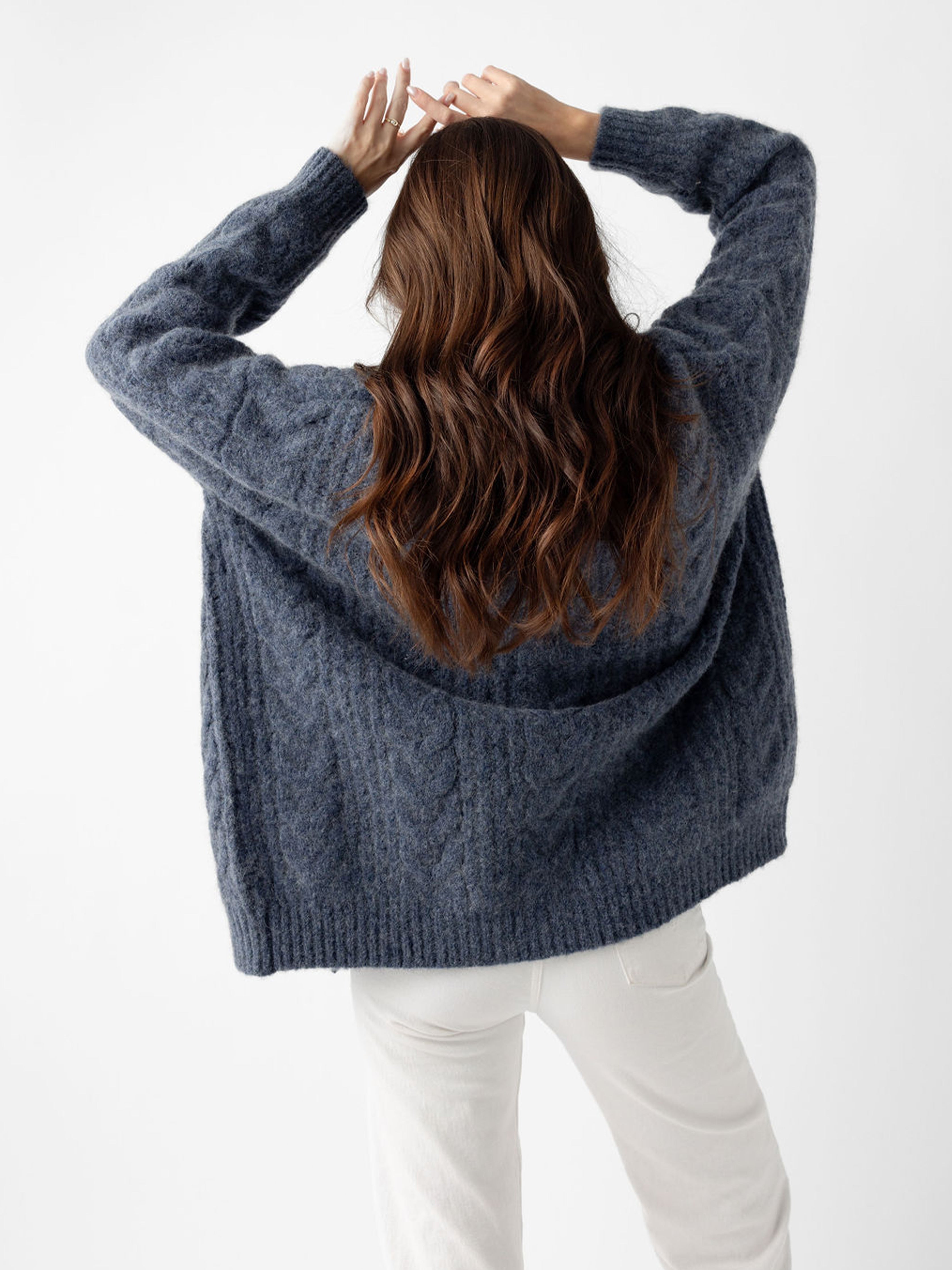 Oversized Cable Knit Cardigan - ONLINE EXCLUSIVE