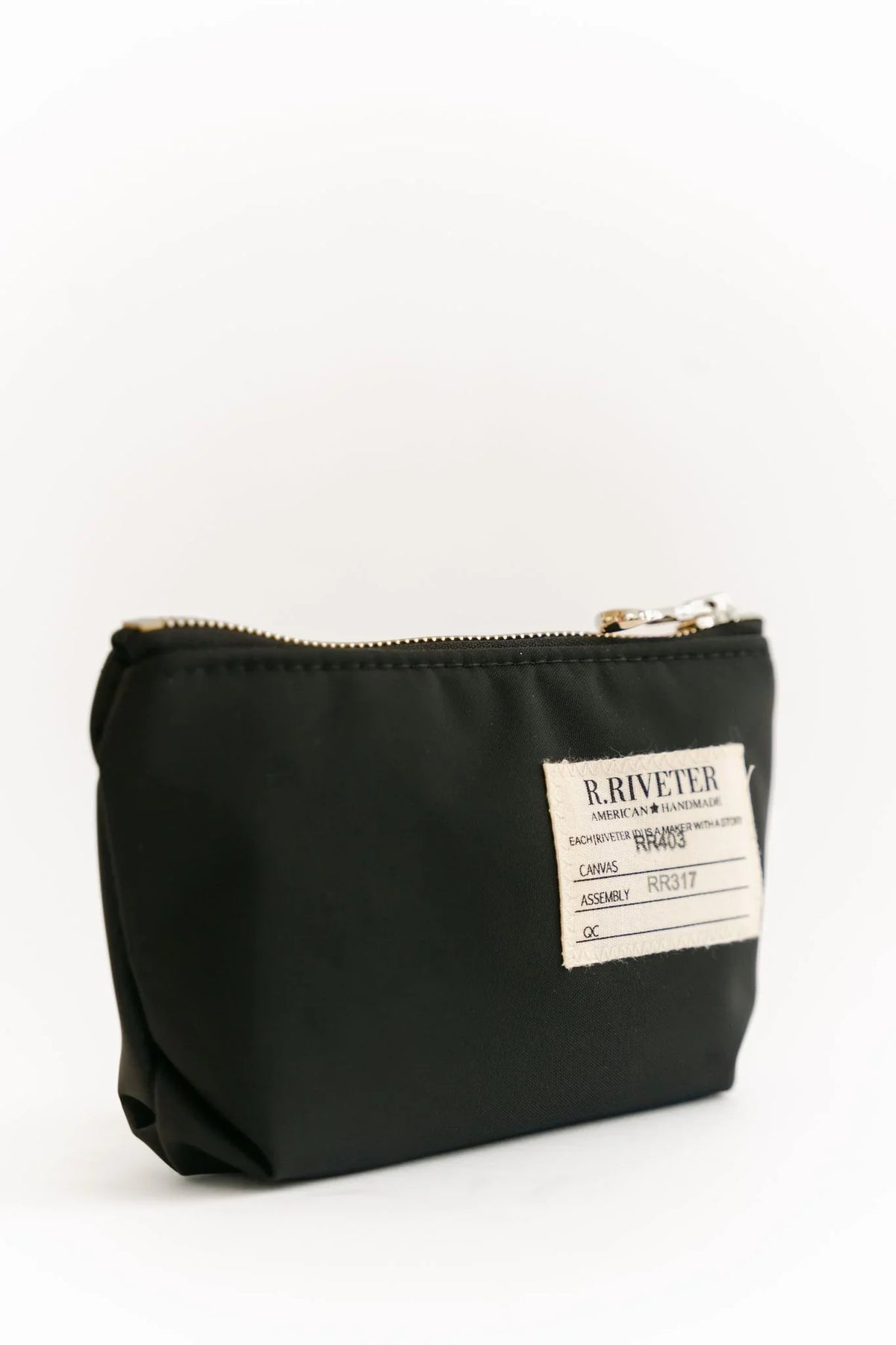 Lucy Mini Zipper Pouch | Black Nylon