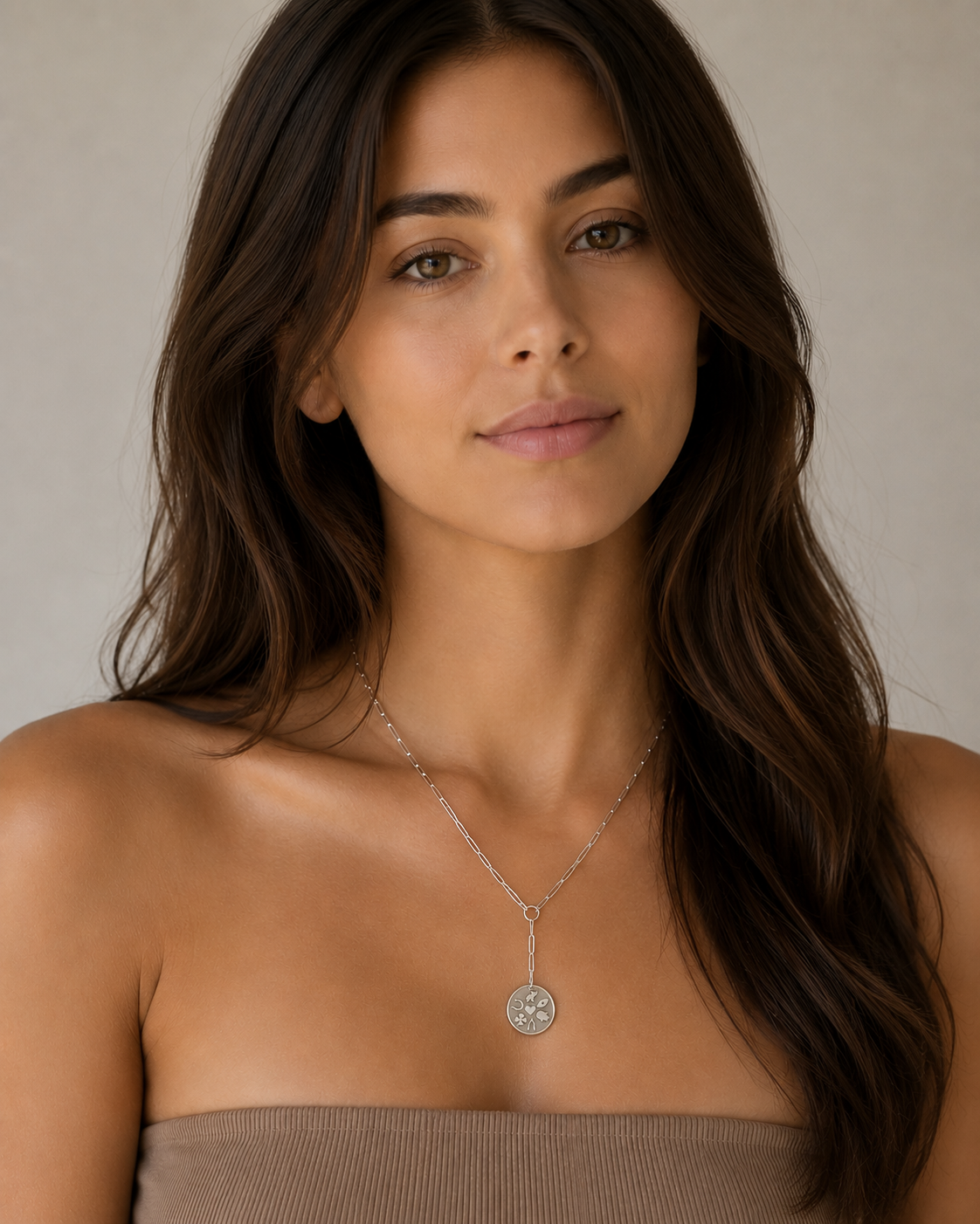 Good Luck Symbols Medallion Lariat