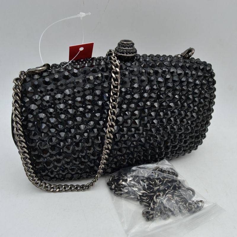Beaded Evening Clutch Bag with Removable Chain Strap