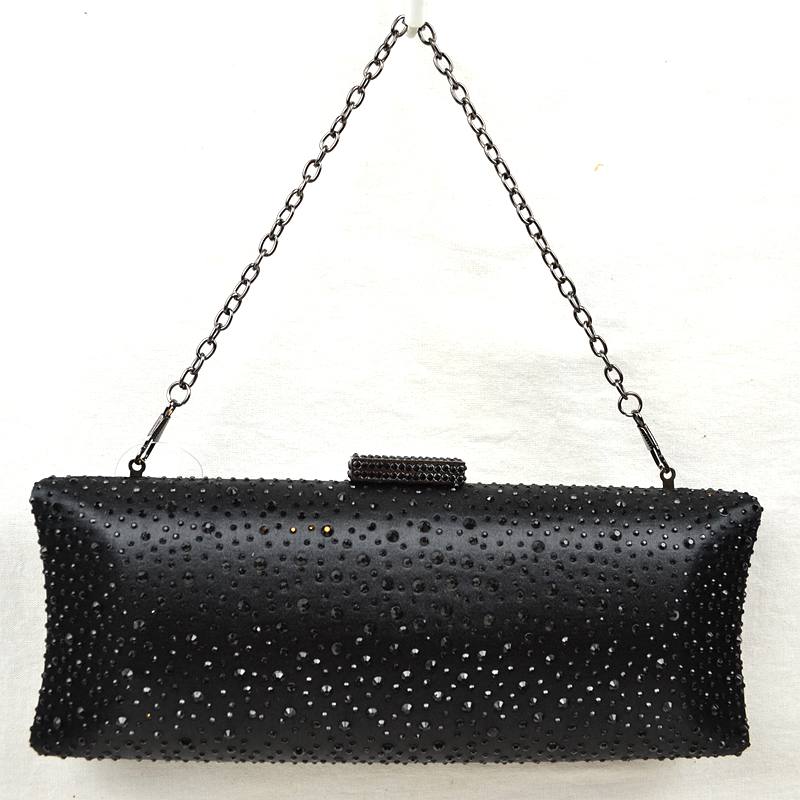 Elegant Studded Crystal Clutch Womens Evening Bag