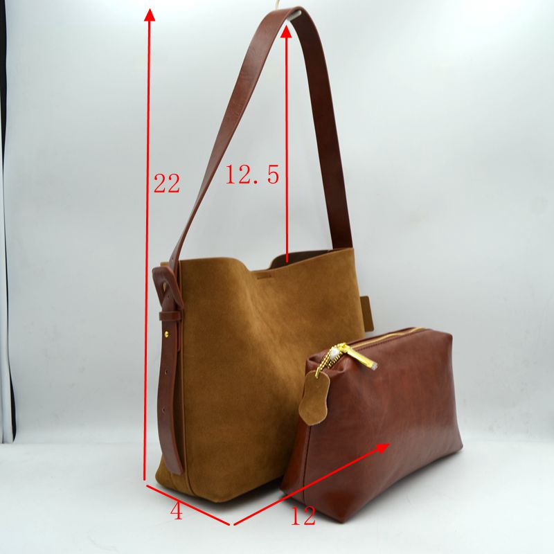 Shoulder Bag with Matching Removable Zipper Pouch