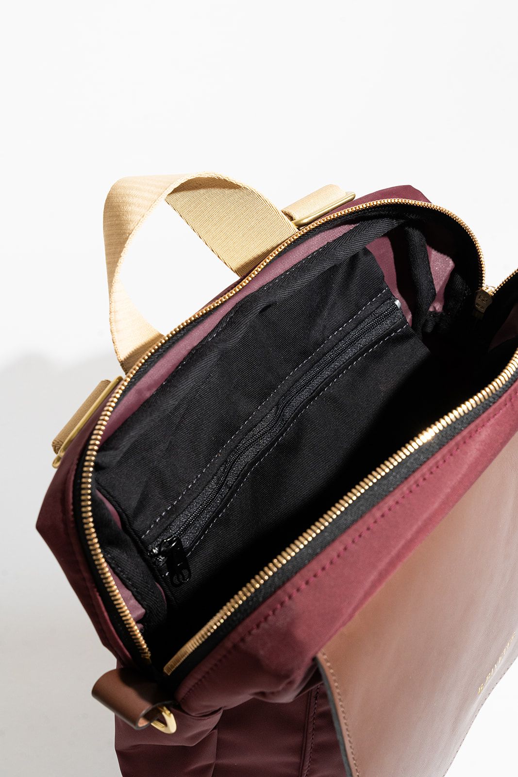 Corbin | Wine Nylon + Brown Leather