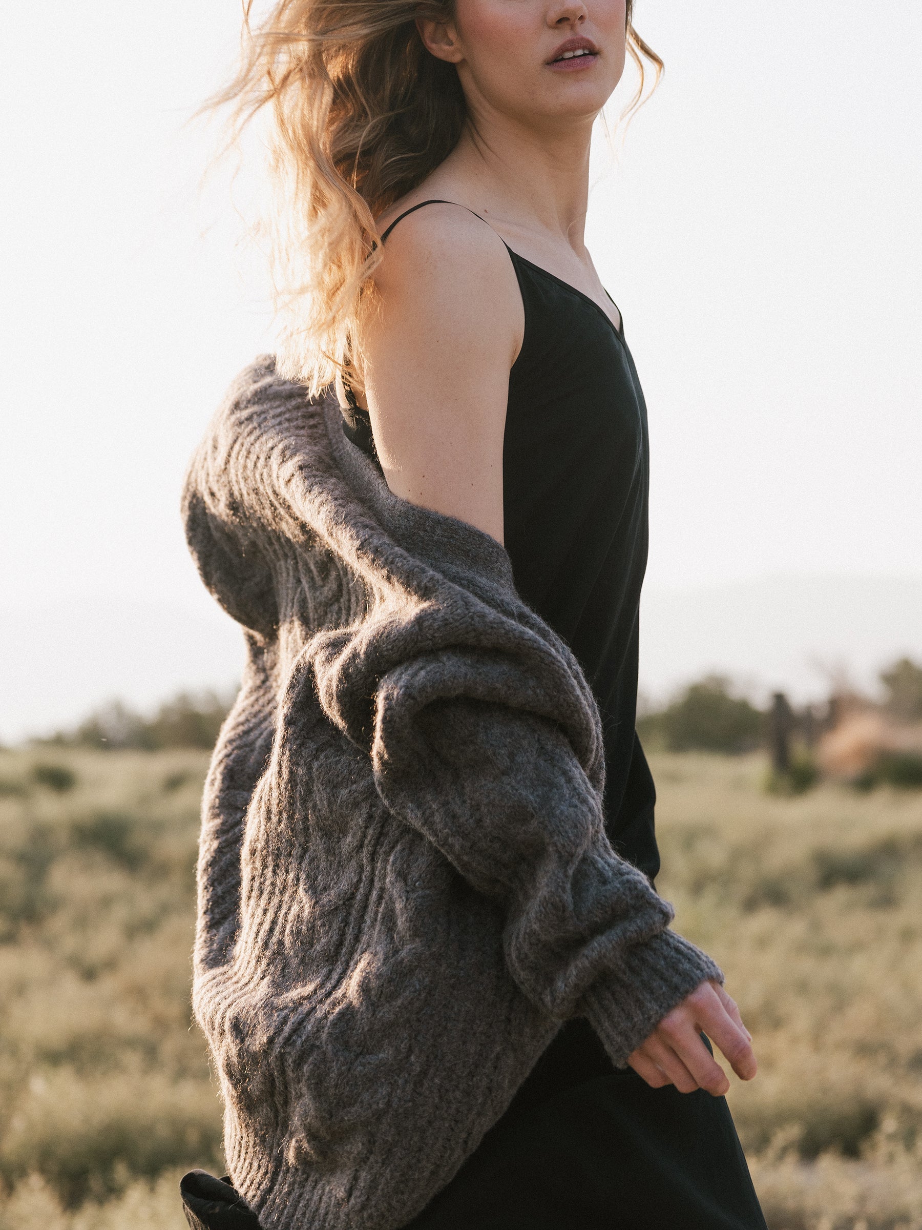 Oversized Cable Knit Cardigan - ONLINE EXCLUSIVE