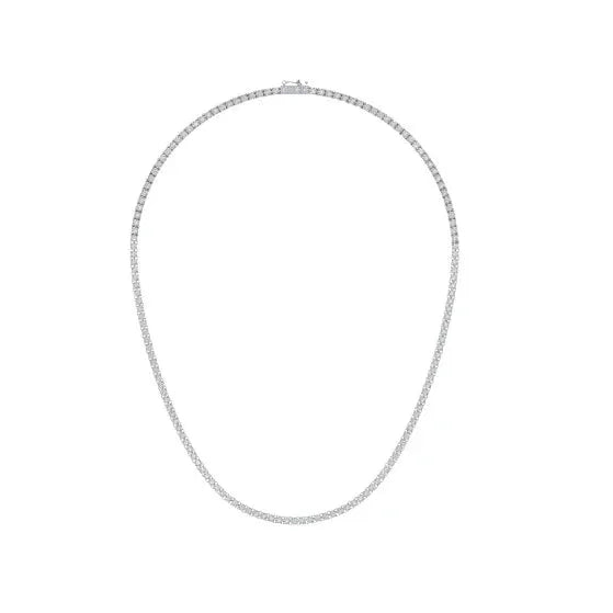 925 Silver 3mm Moissanite Tennis Chain Necklace – 18"