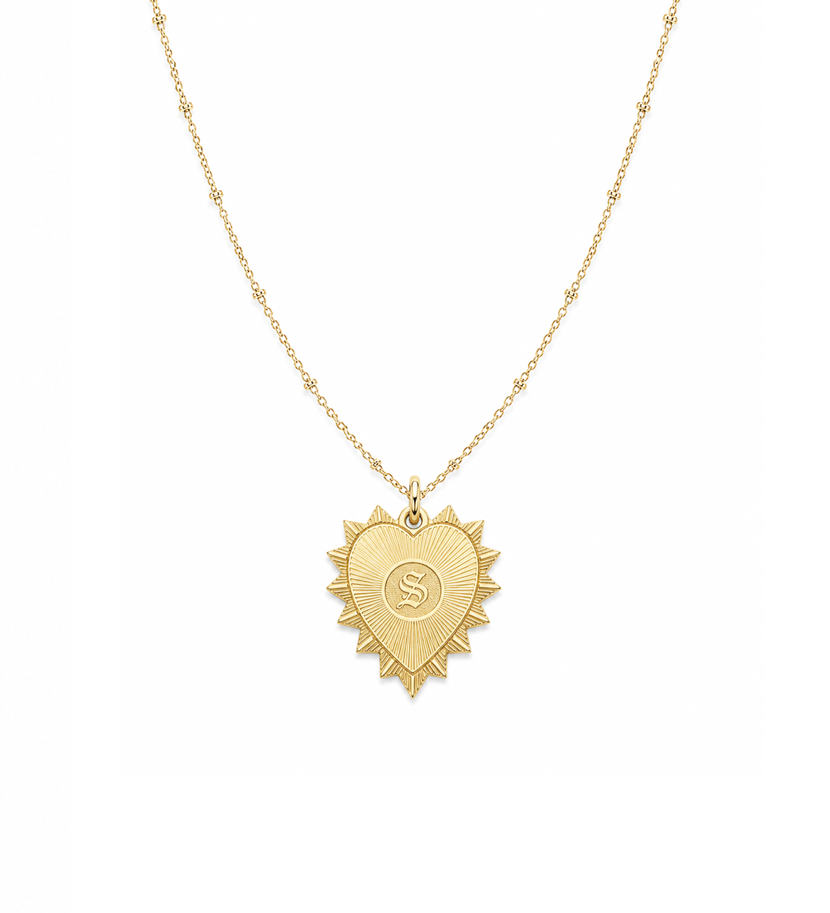 Vesta Initial Heart Medallion
