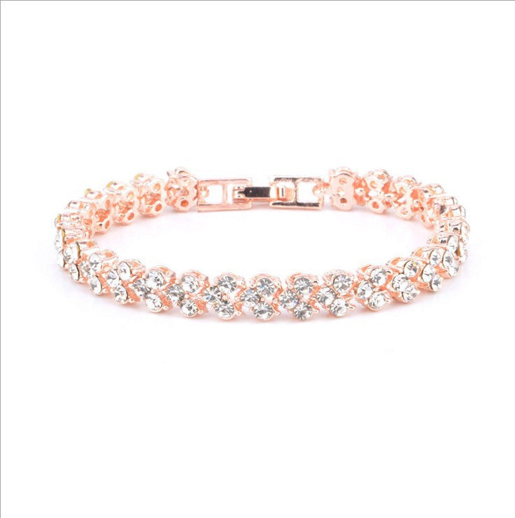 Women's Roman Zircon Crystal Fashion Shiny Full Bracelet