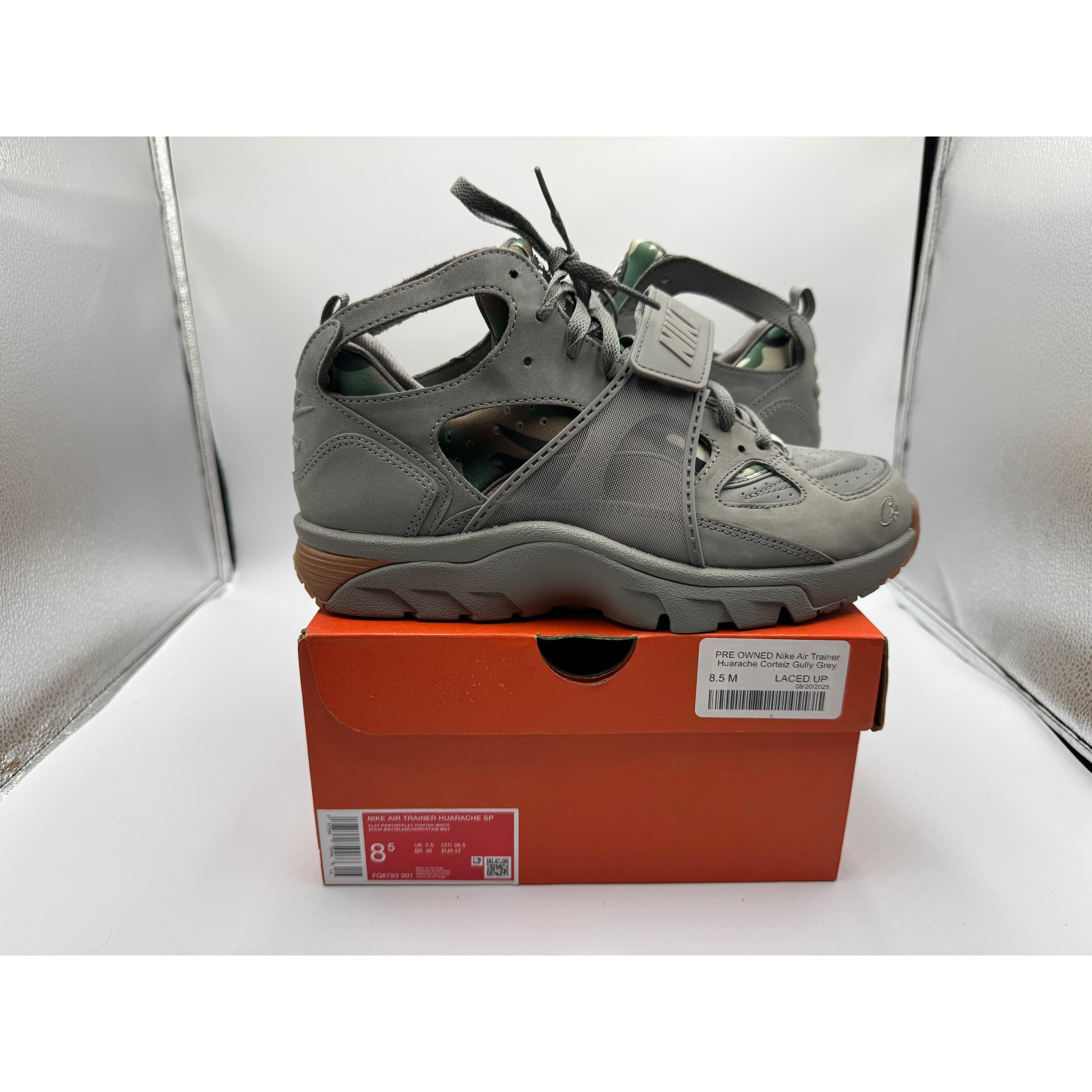 PRE OWNED Nike Air Trainer Huarache Corteiz Gully Grey