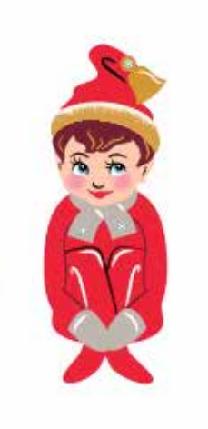 Merry Mischief Brooch by 50's Vintage Dame x Lipstick & Chrome — Retro Christmas Elf Pin