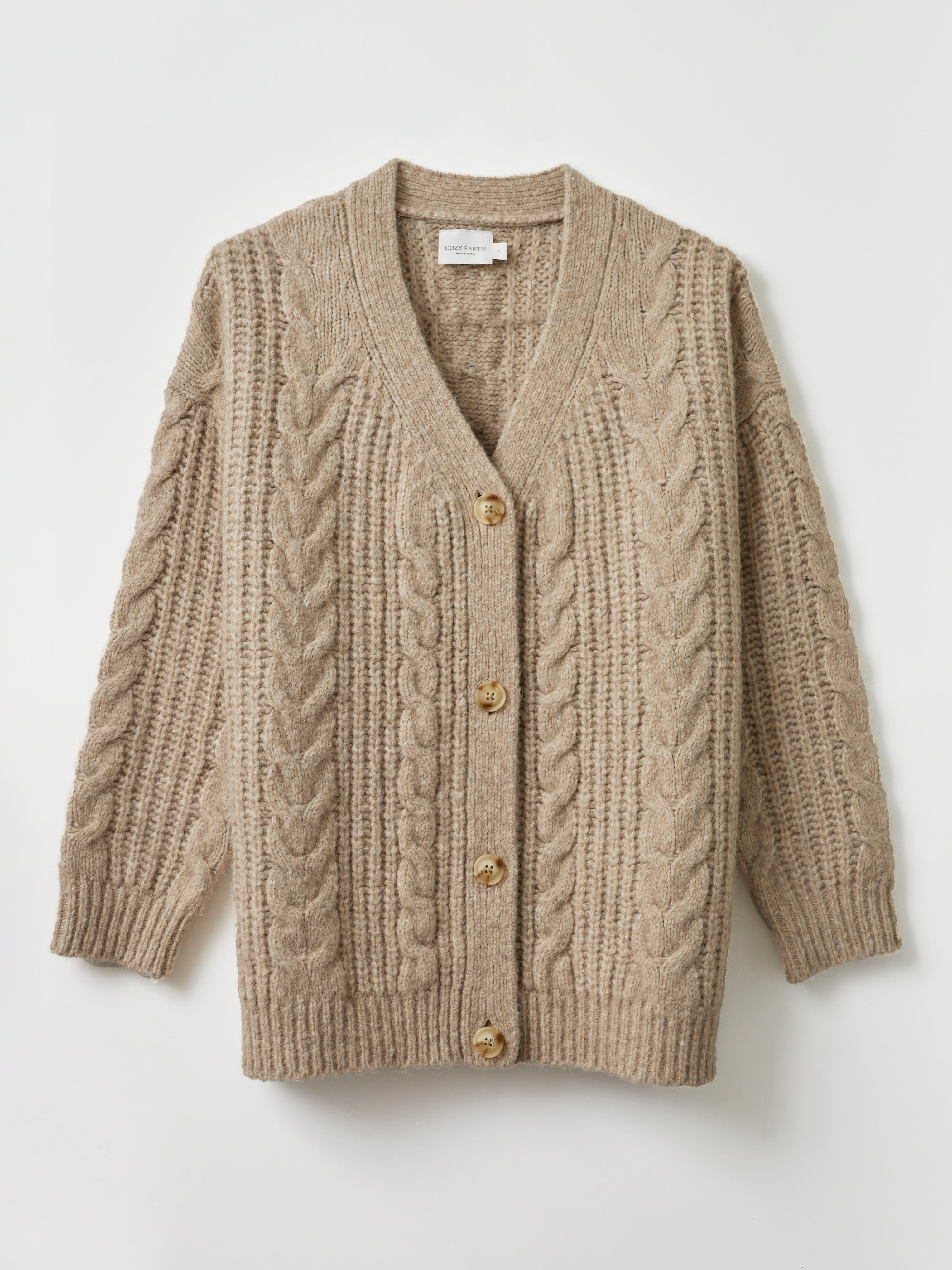 Oversized Cable Knit Cardigan - ONLINE EXCLUSIVE