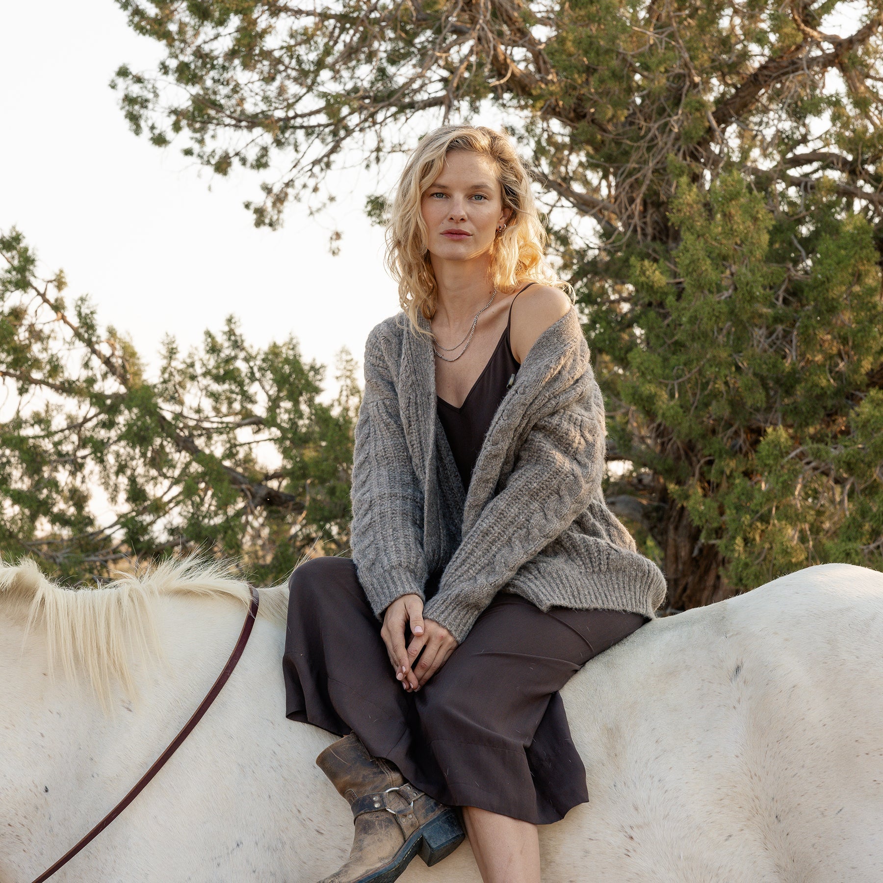 Oversized Cable Knit Cardigan - ONLINE EXCLUSIVE