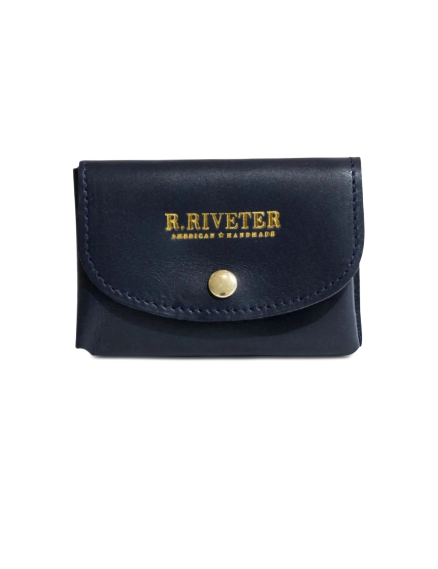 Ida Mini | Navy Leather Card Holder Wallet