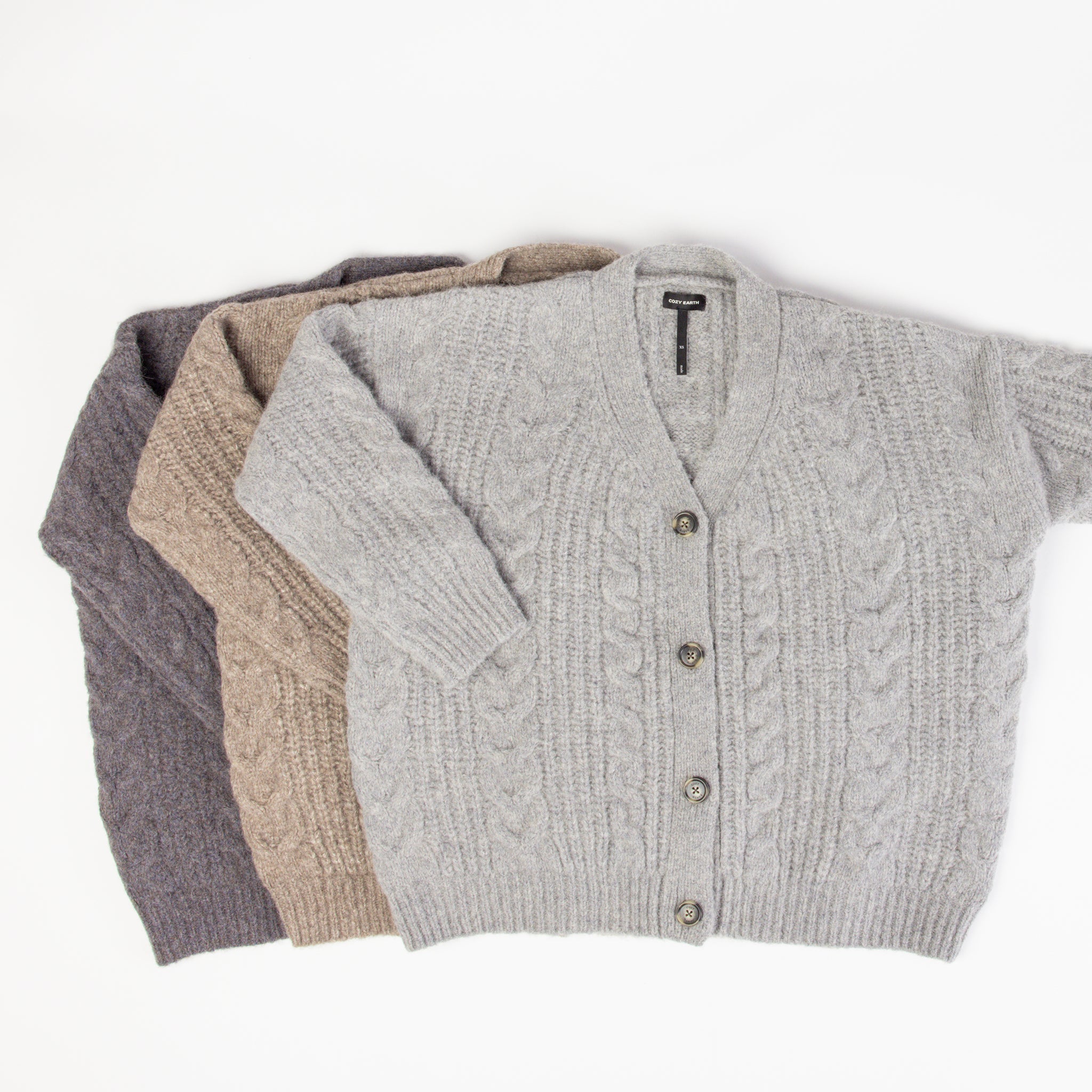 Oversized Cable Knit Cardigan - ONLINE EXCLUSIVE