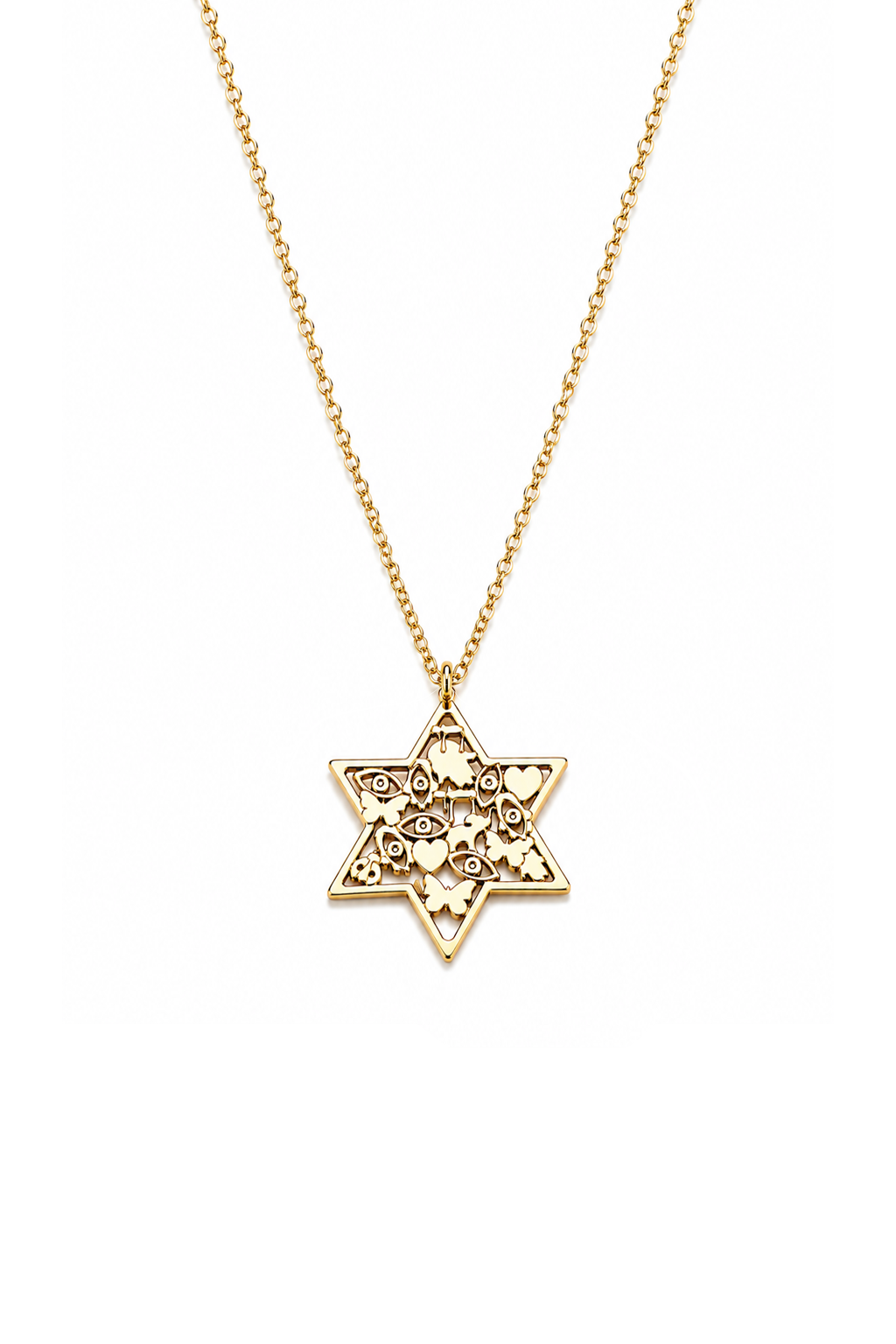 Mia Good Luck Star of David Necklace