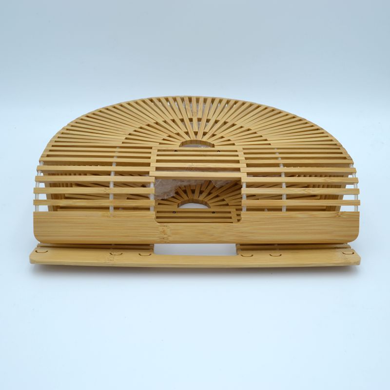 Slatted Ark Clutch with Built In Top Handle