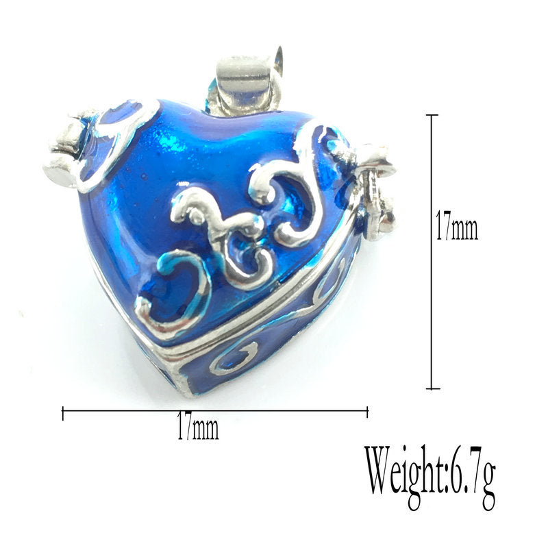 Epoxy Heart-shaped Star Moon Openable Storage Pendant