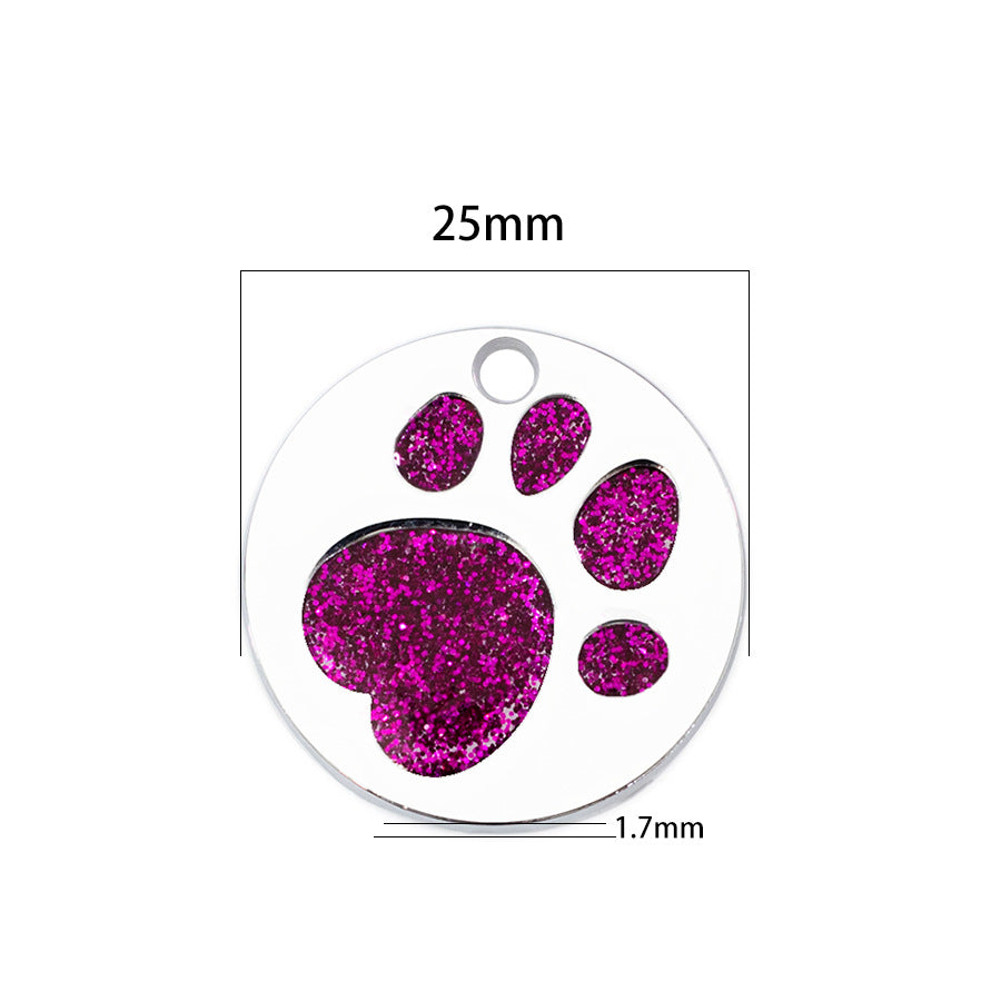 Tag Alloy Color Glitter Drop Oil Pendant