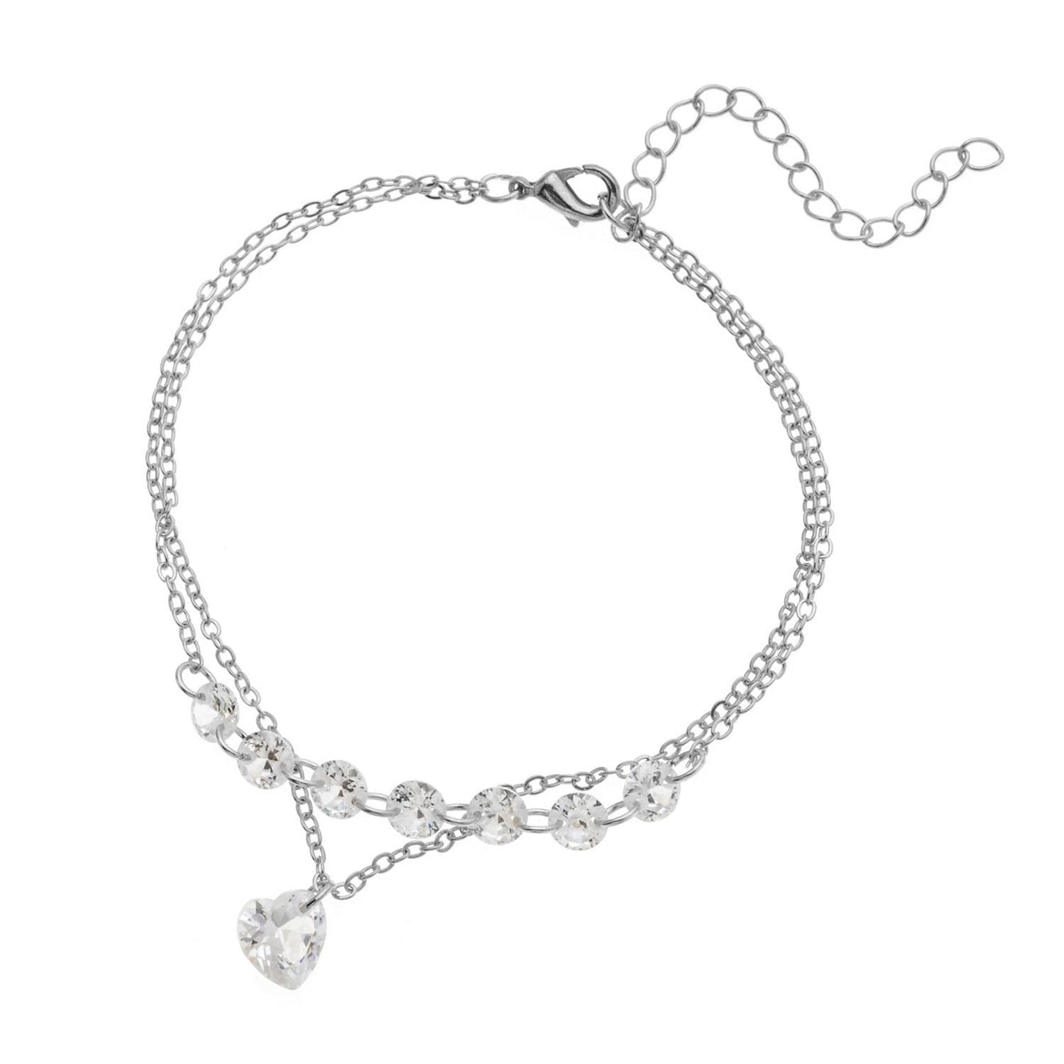 Durable Fashion Heart-shaped Crystal Female Couple Bracelet