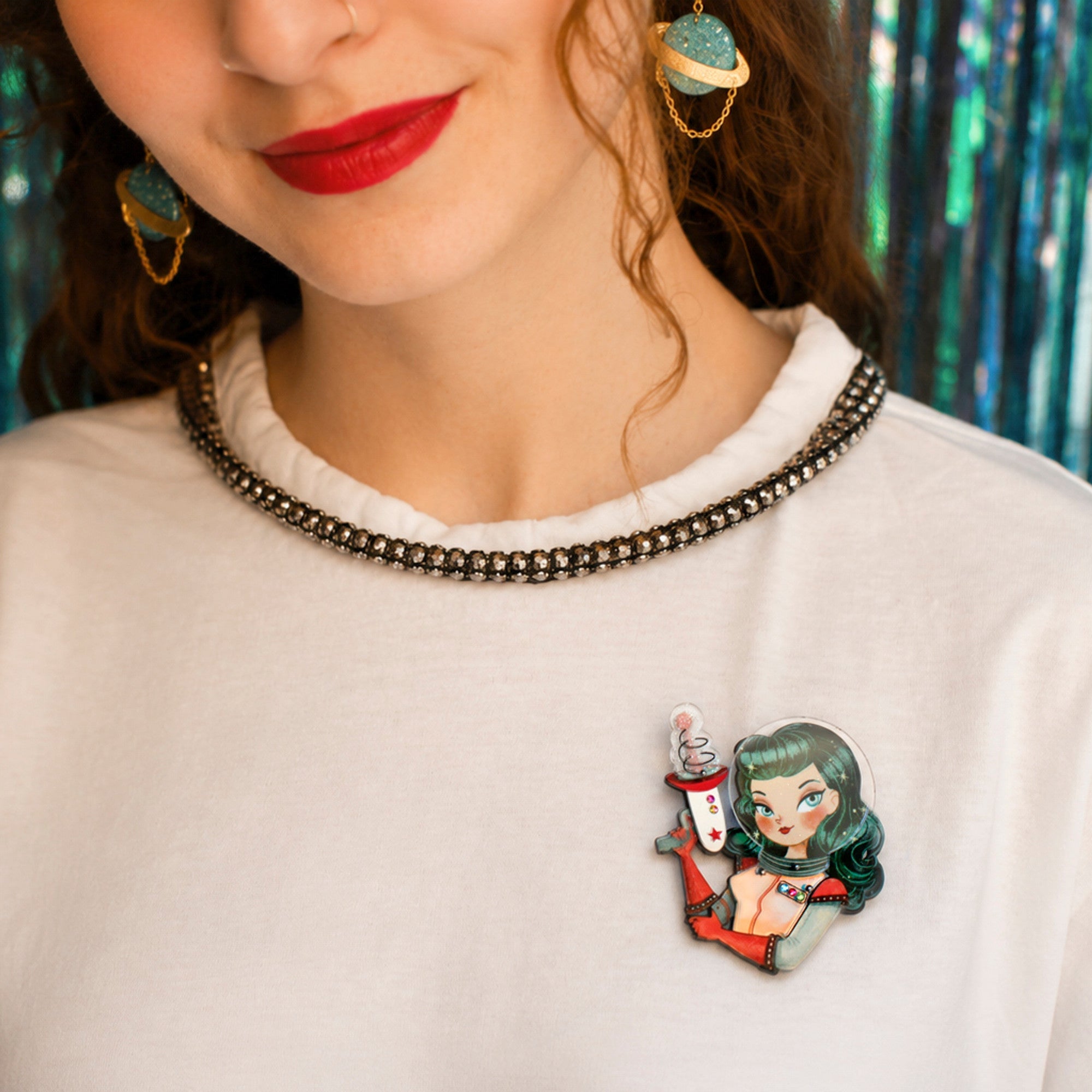 Atomic Astronaut Brooch by Laliblue