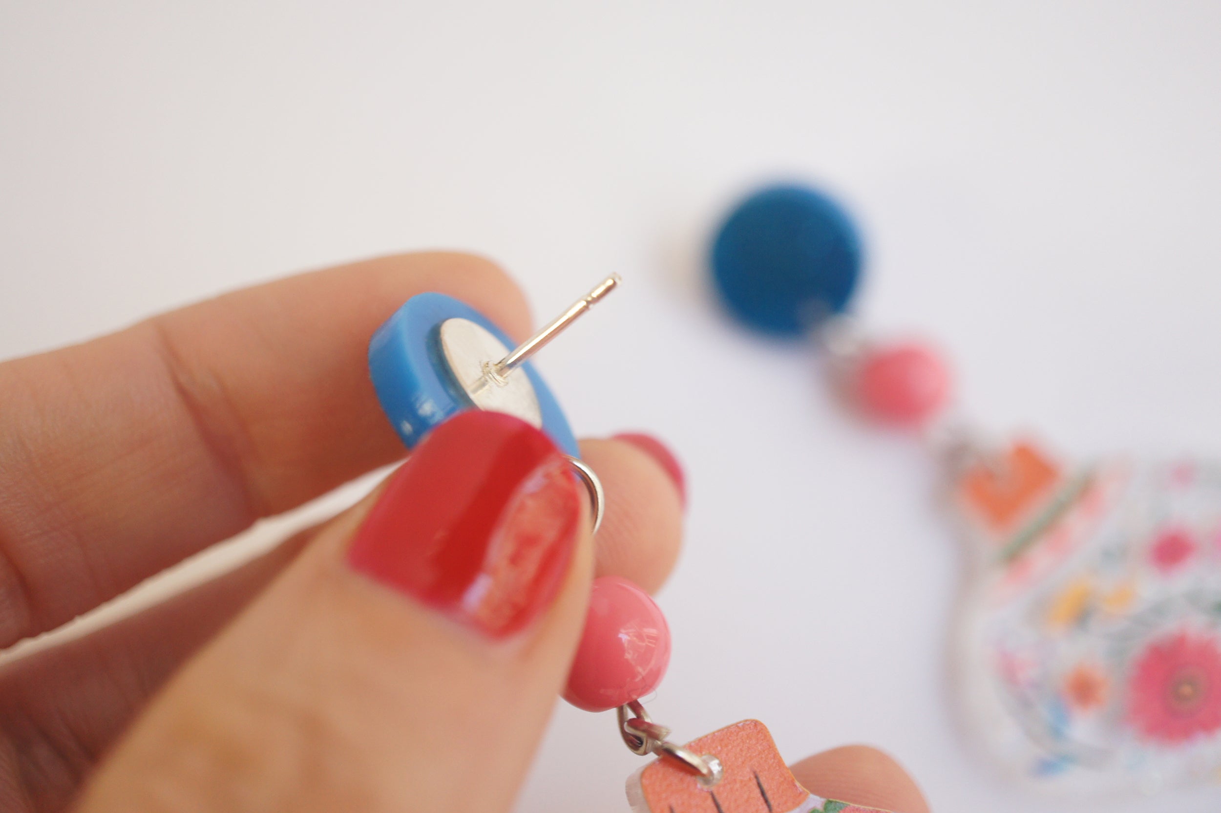 Floral Christmas Ball Earrings by Laliblue – Retro Statement Jewelry Laliblue