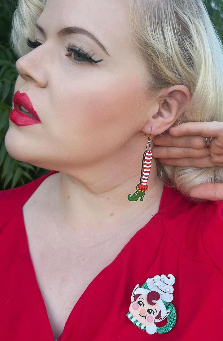 Jolly Jingler Elf Mug Brooch by Lipstick & Chrome — Holiday Ceramic Mug Pin