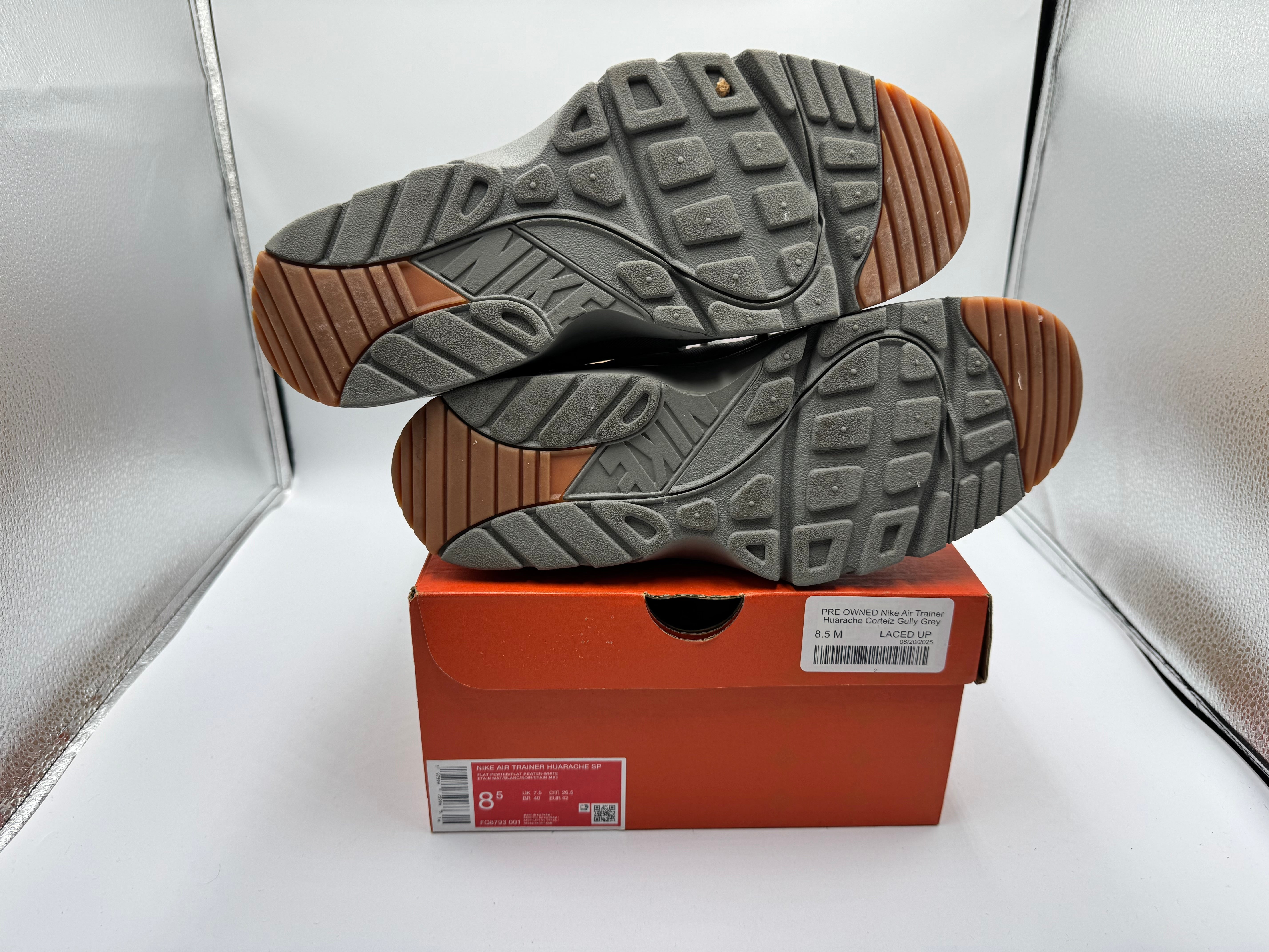 PRE OWNED Nike Air Trainer Huarache Corteiz Gully Grey