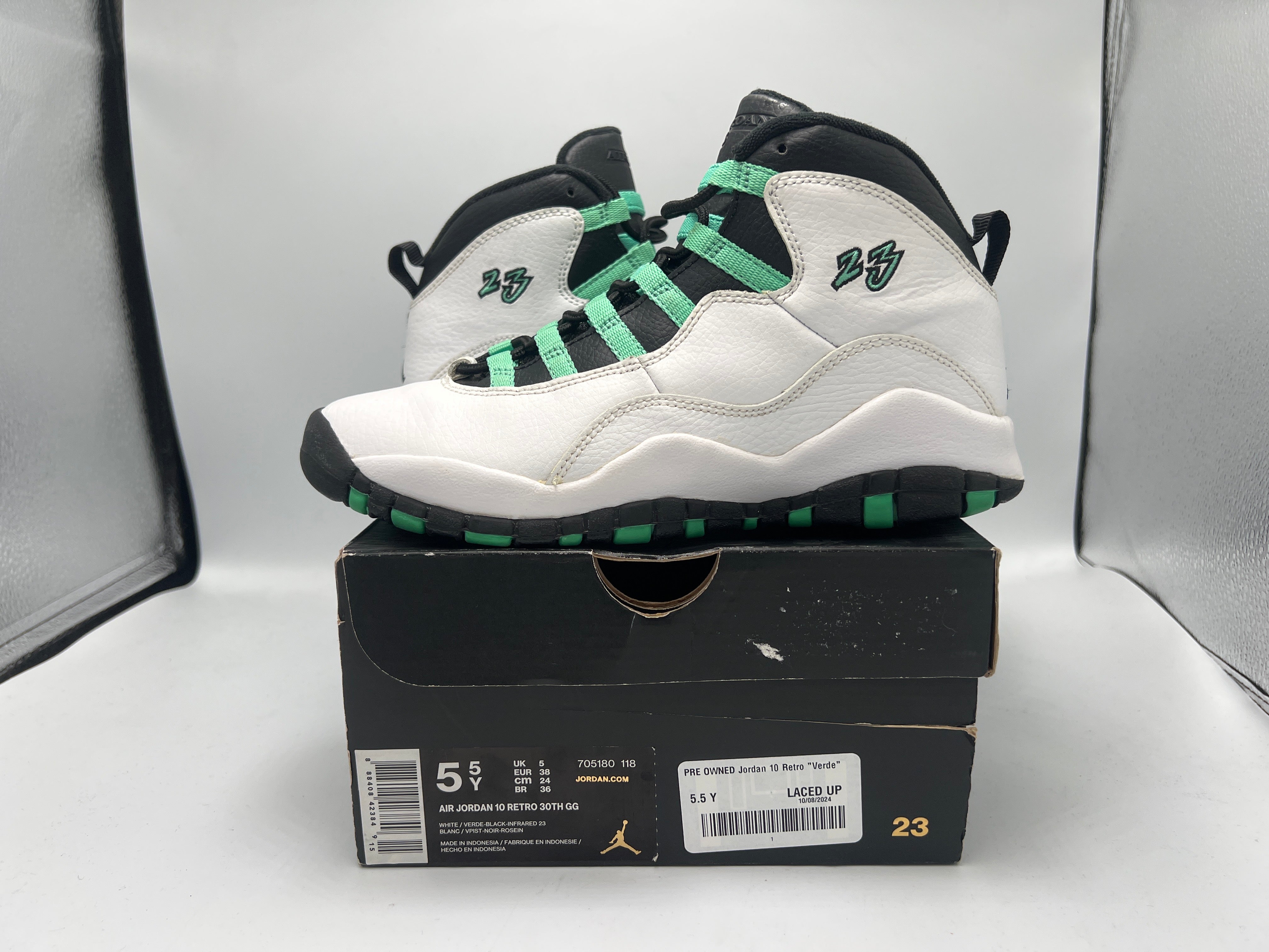 PRE OWNED Jordan 10 Retro "Verde" (GS)