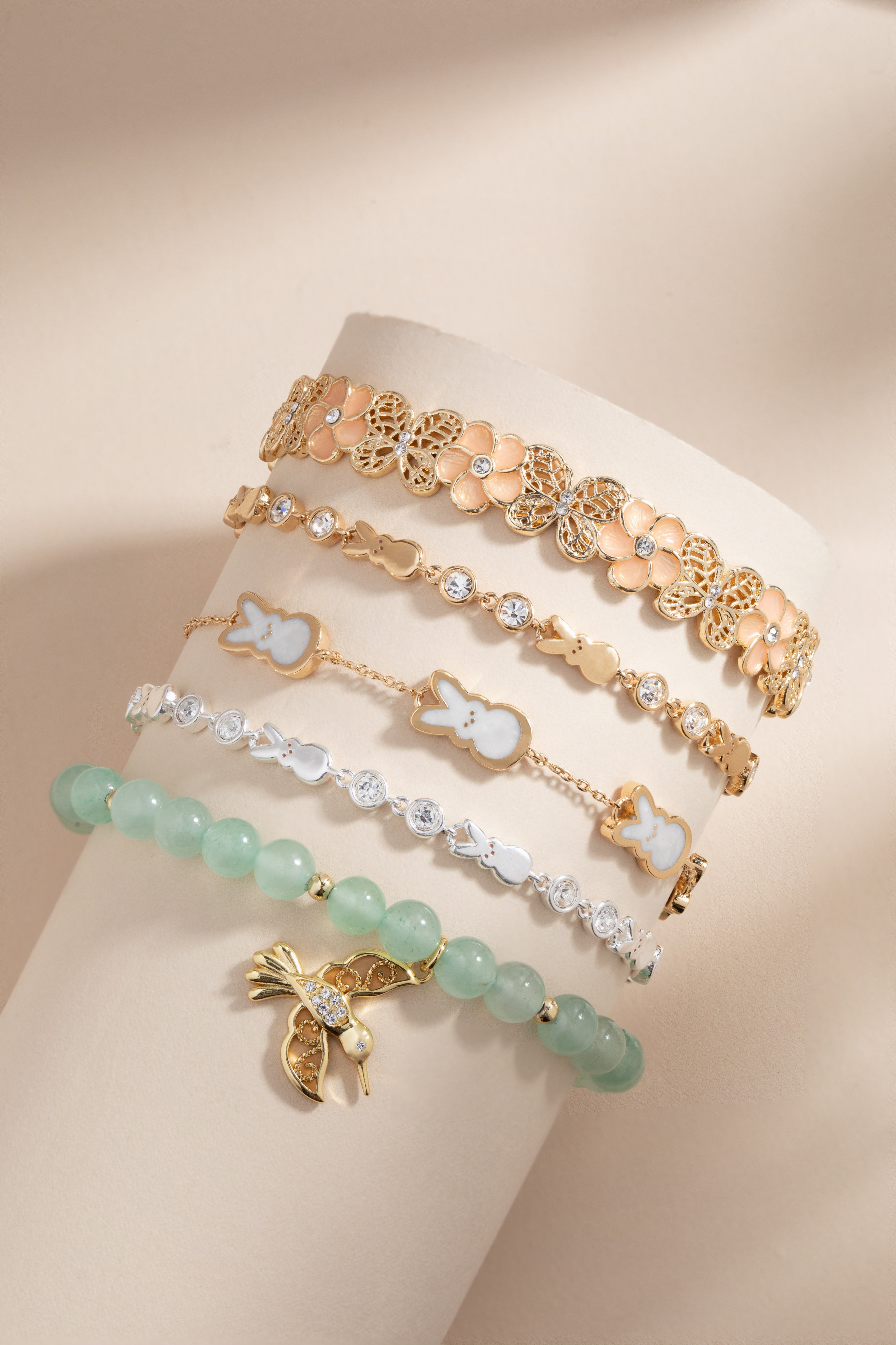 PEEPS® Pearlized Bunny Charm Bracelet