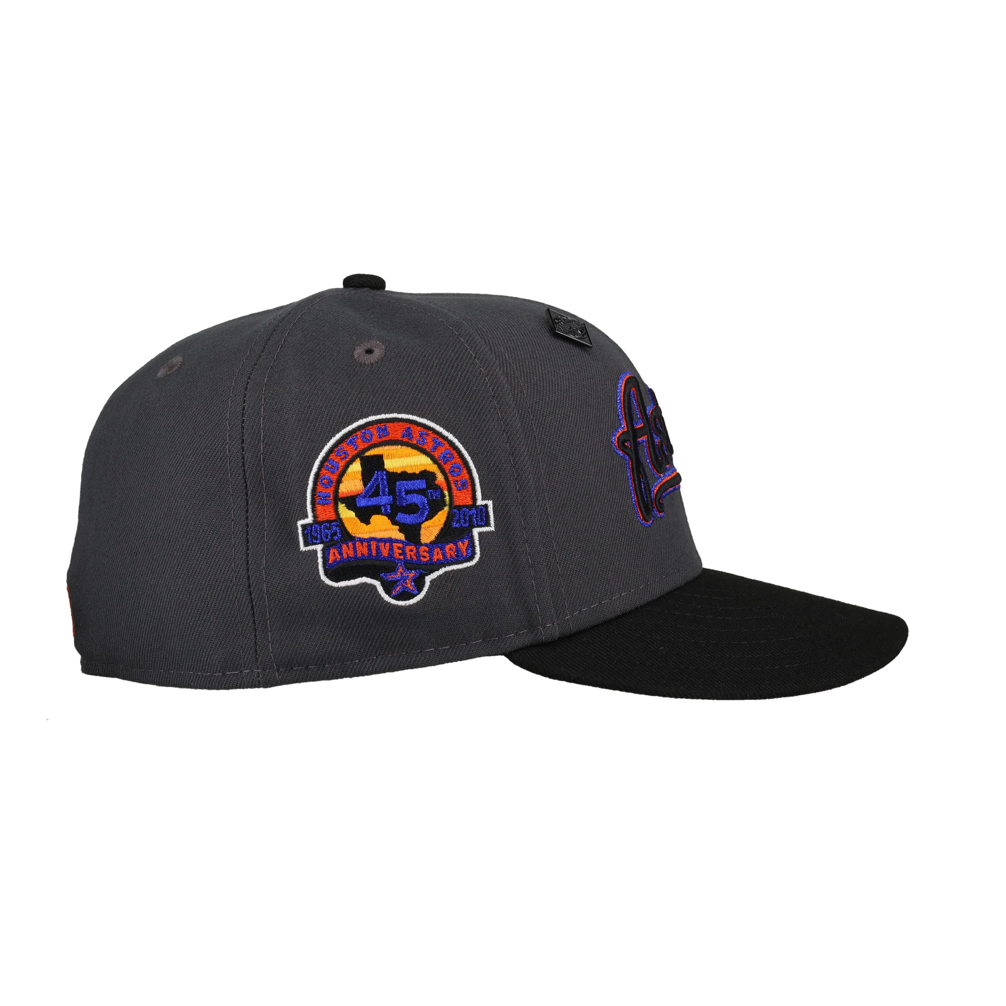 Houston Astros 45th Anniversary Metallic Graphite/Black 59Fifty Fitted Hat