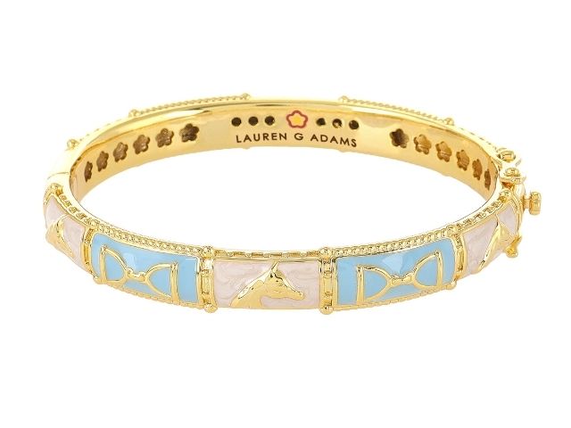 Equestrian Bangle — Coral Stirrup