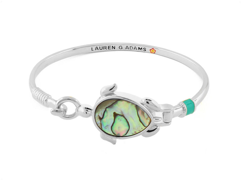Eau Turtle Bangle — Shell Inlay
