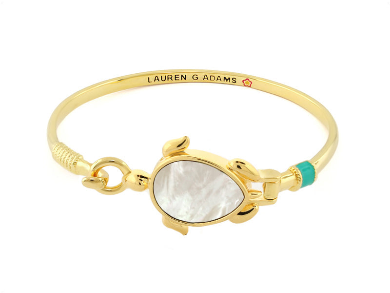 Eau Turtle Bangle — Shell Inlay