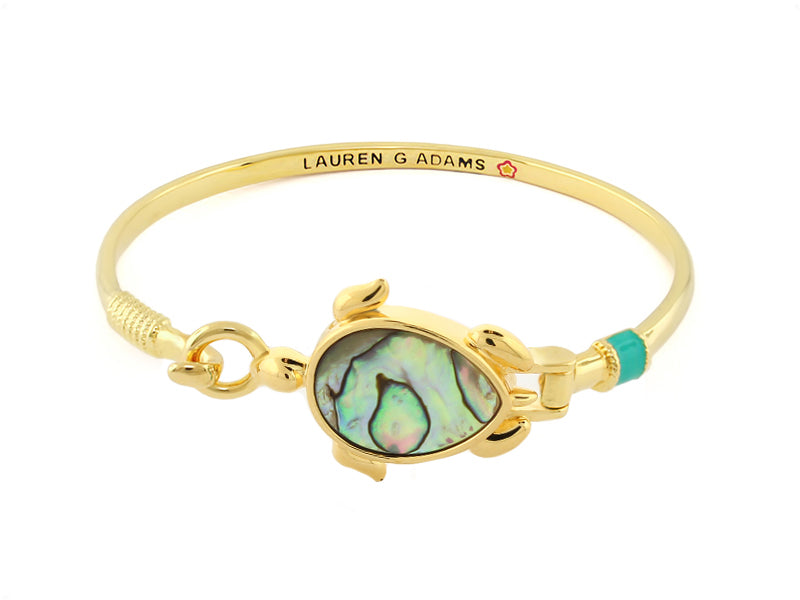 Eau Turtle Bangle — Shell Inlay