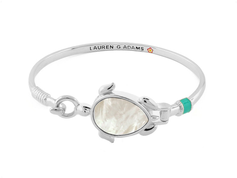 Eau Turtle Bangle — Shell Inlay