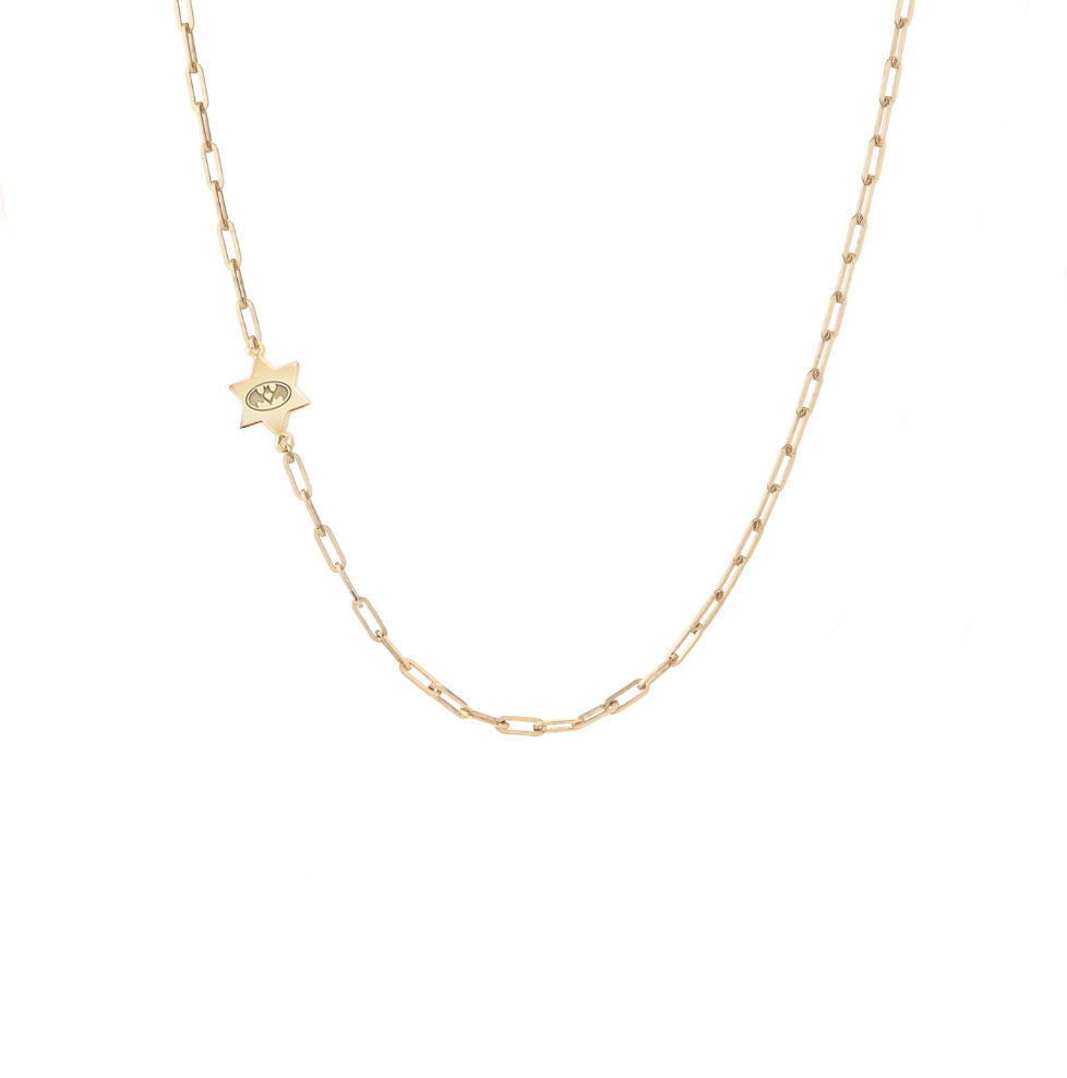 You are in Our Hearts Magen David Paperclip Necklace