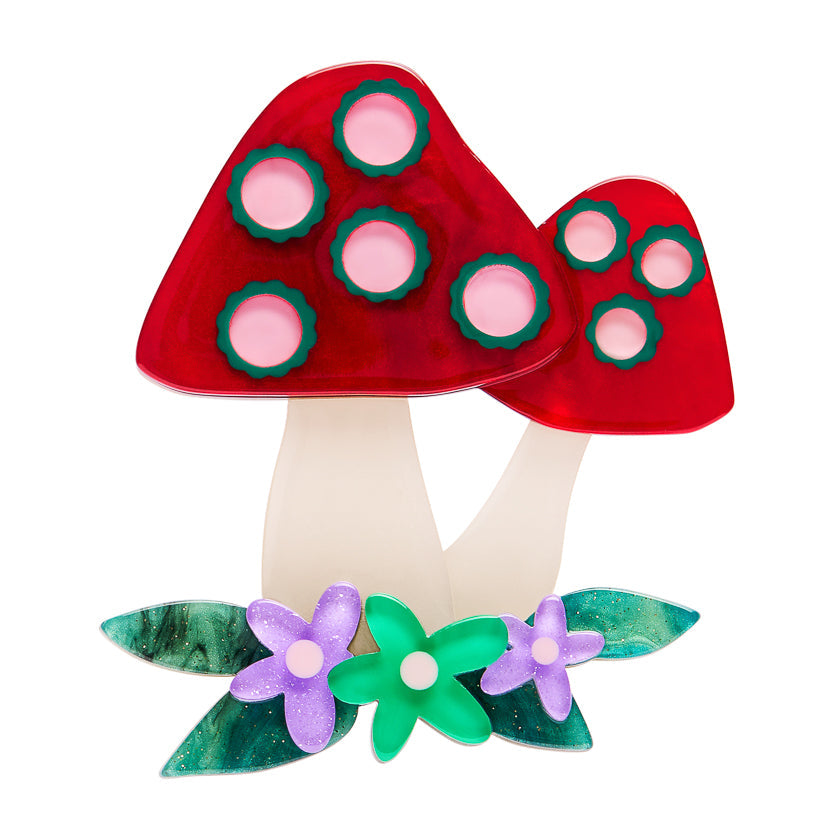 Forest Fun Guy Brooch by Erstwilder