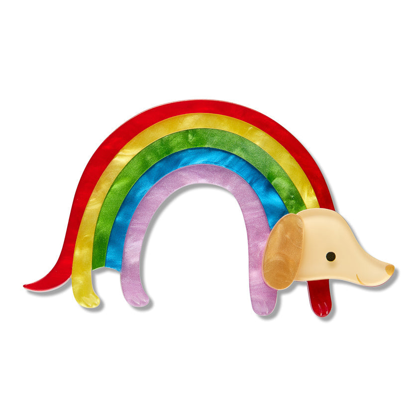 Rainbow Ruff Brooch by Erstwilder