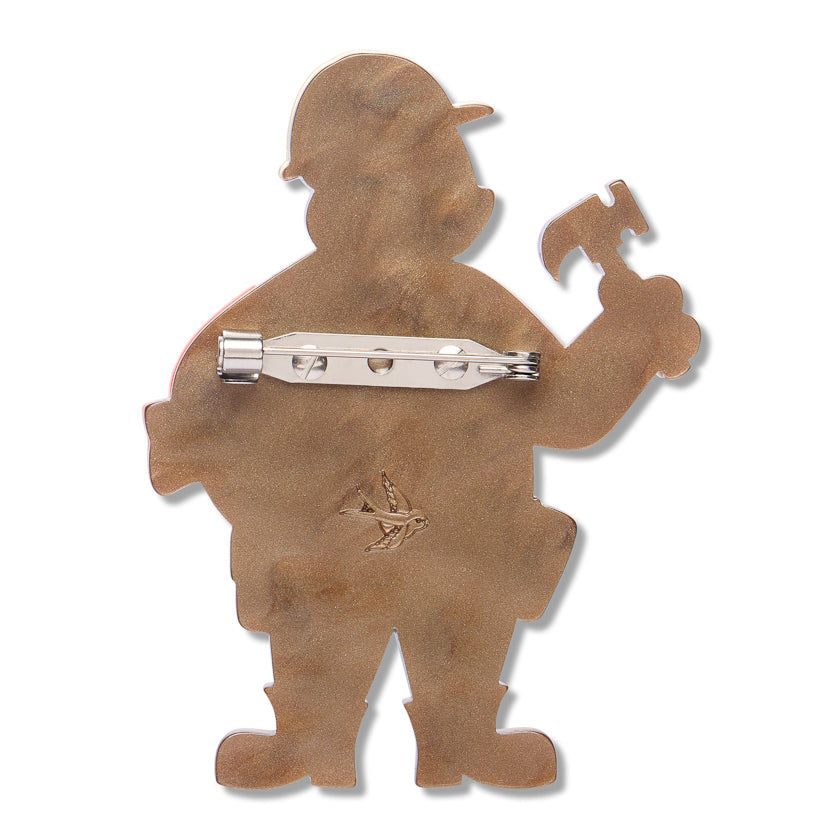 Foreman Grizzly Brooch by Erstwilder