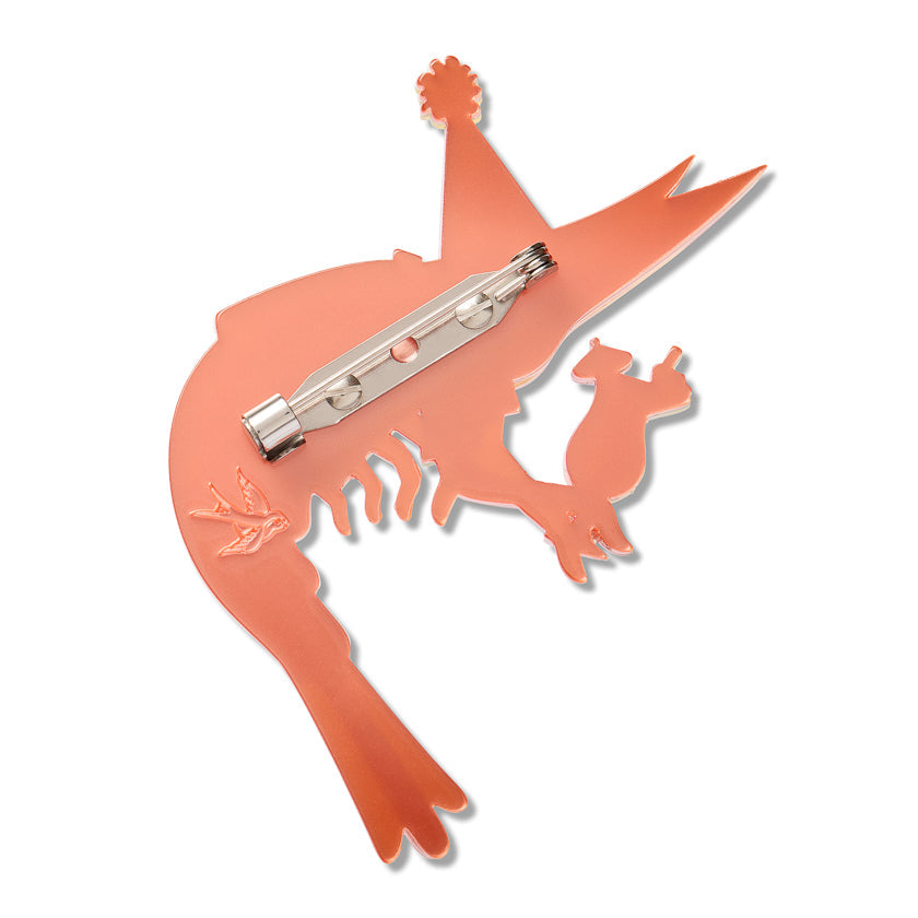 Pascal the Party Prawn Brooch by Erstwilder