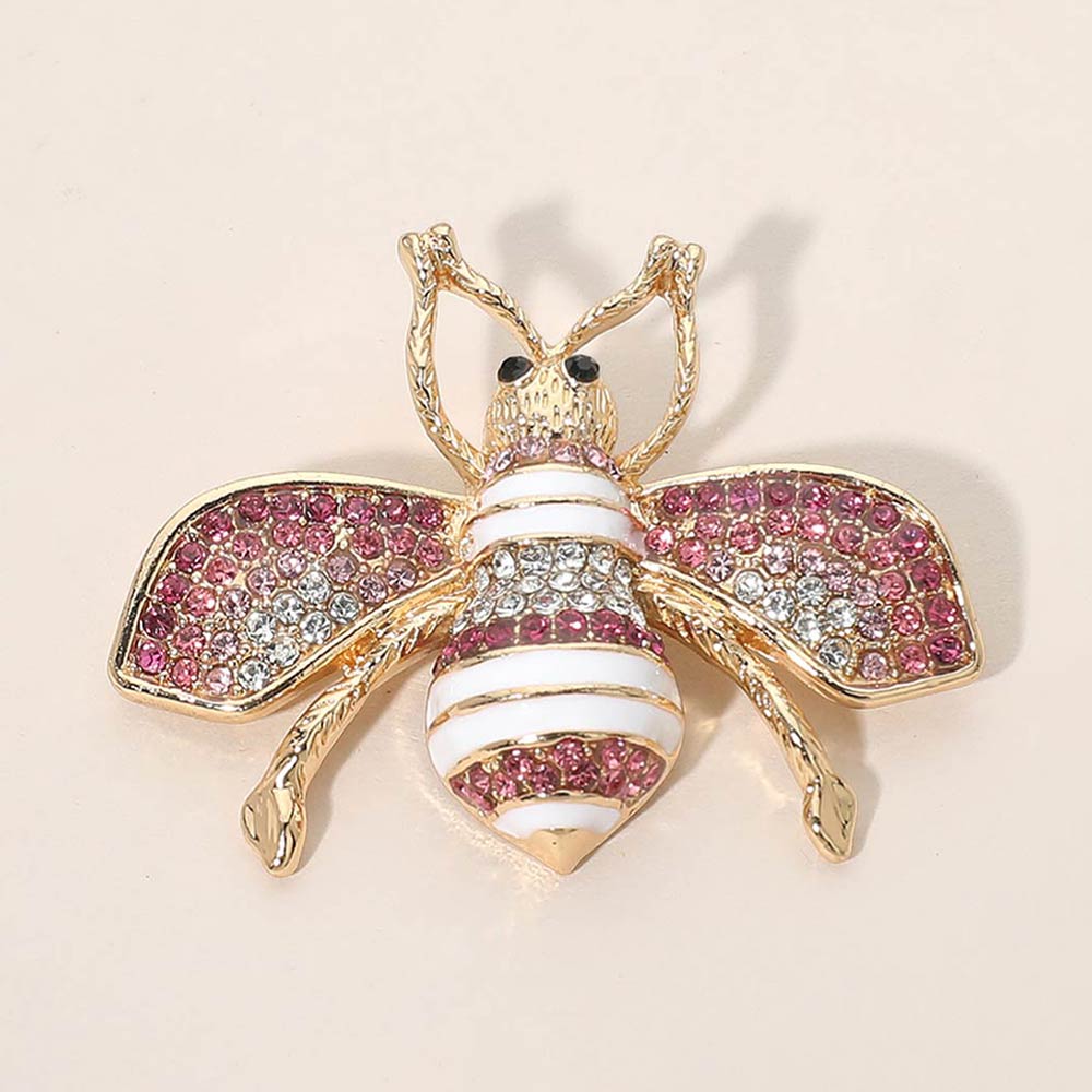 Crystal Embellished Honey Bee brooch