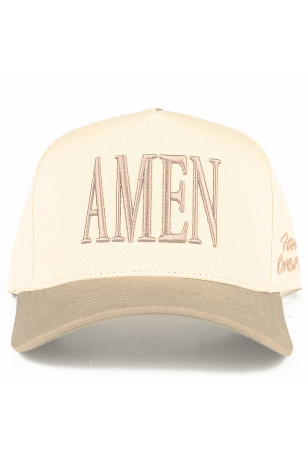 C.C AMEN Embroidered Letter Two Tone Trucker Hat