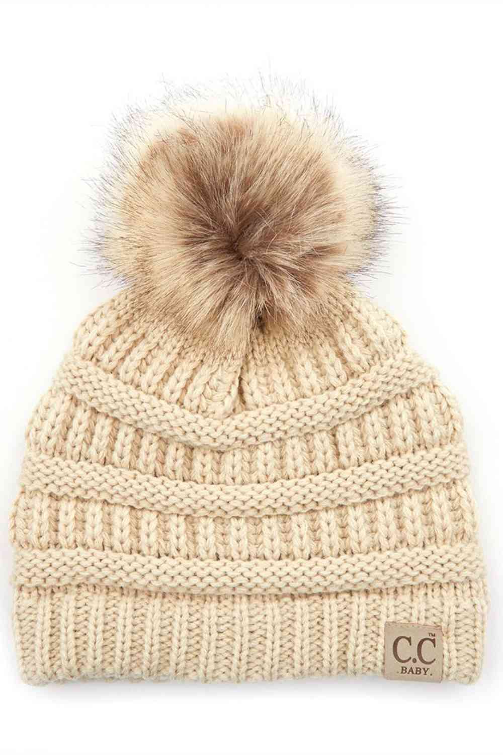 C.C Solid Ribbed Baby Beanie