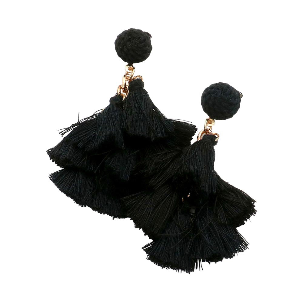 Tassel Cluster Vine Dangle Earrings