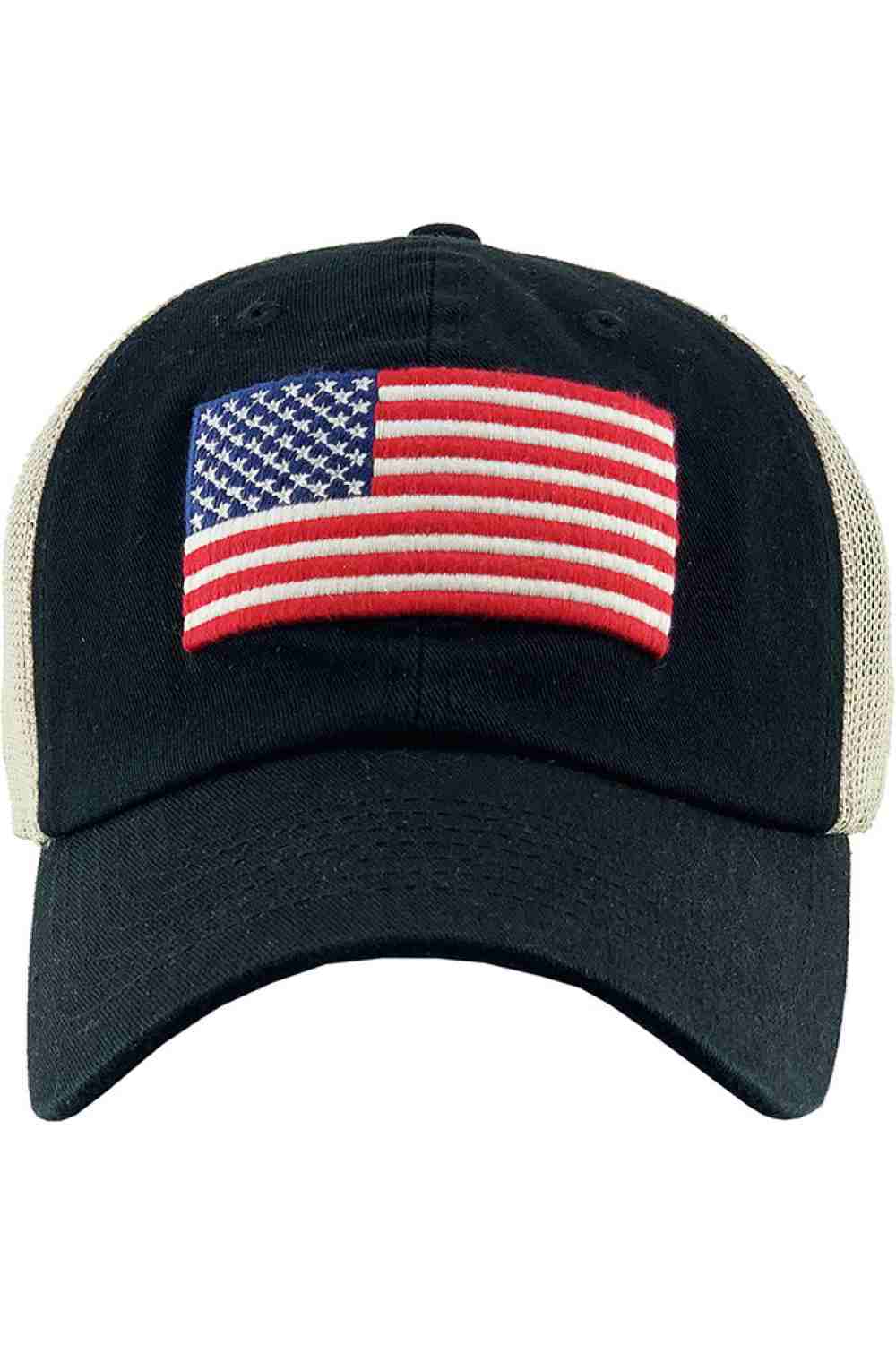 American Flag Washed Vintage Distressed Baseball Cap