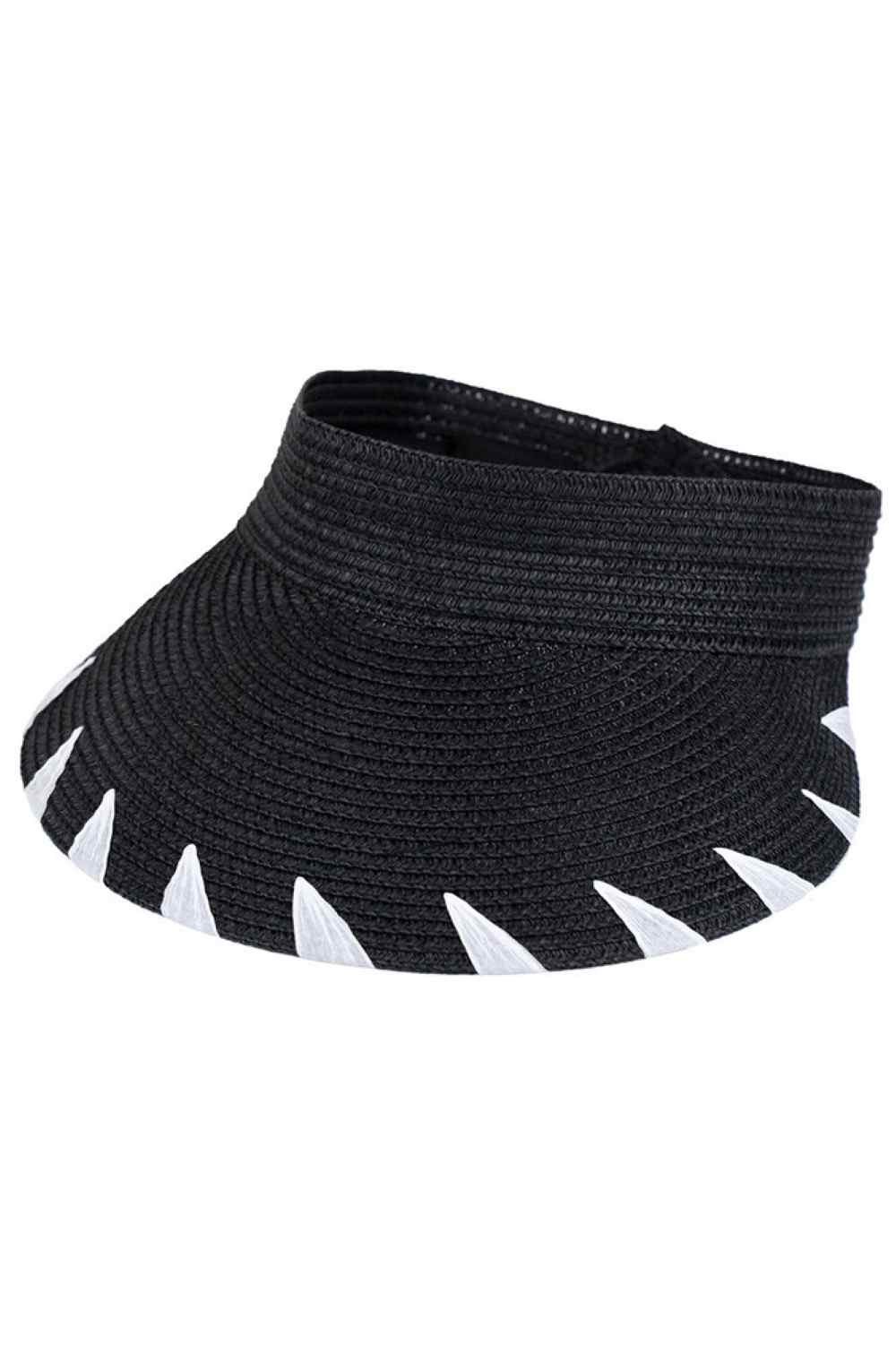 Handmade Edge Detailed Roll Up Sun Hat Visor