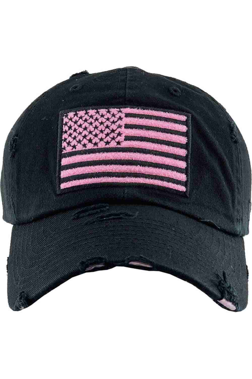 Women's American Flag Vintage Baseball Cap 4th of July