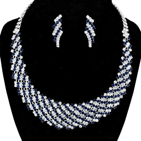 Crystal Rhinestone Round Collar Necklace
