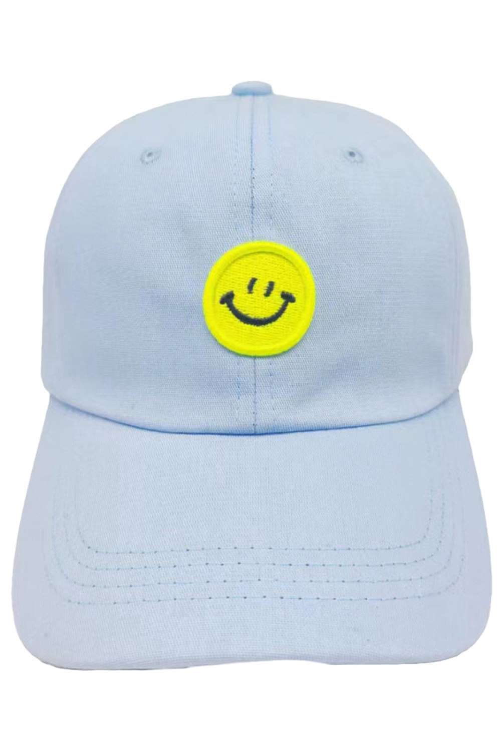 Happy Face Patch Pastel Tone Baseball Cap
