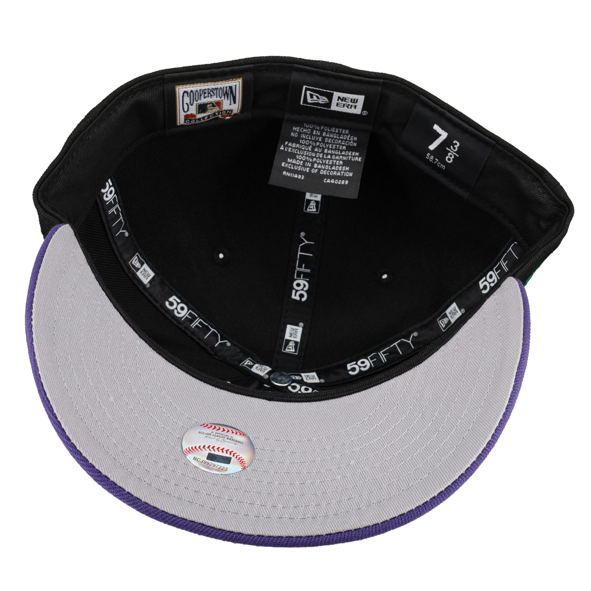 Atlanta Braves 1999 World Series Black/Purple Metallic 59Fifty Fitted Hat